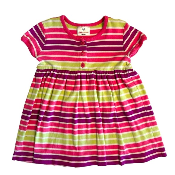 Hanna Andersson | Girl Multicolor Stripe Cap Sleeves Sundress Size 4T - Picture 1 of 6